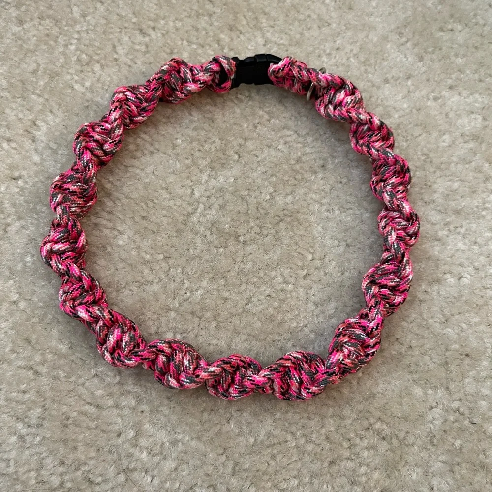 Paracord Dog Collar with D Ring for Hanging Tags - NEW